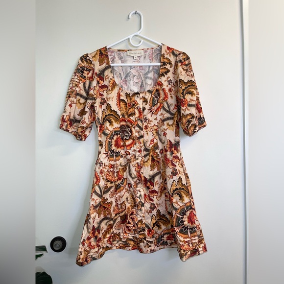 Love The Label Lainy Mini Dress in Fiona Floral Size pouf sleeve Medium - Picture 7 of 13